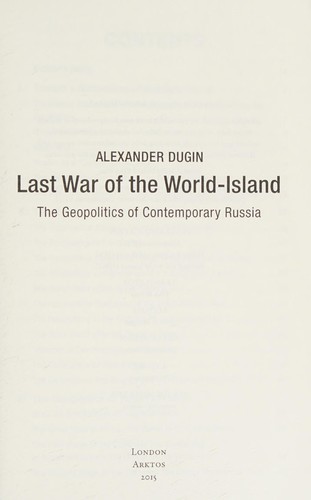 Last War of the World-Island: The Geopolitics of Contemporary Russia