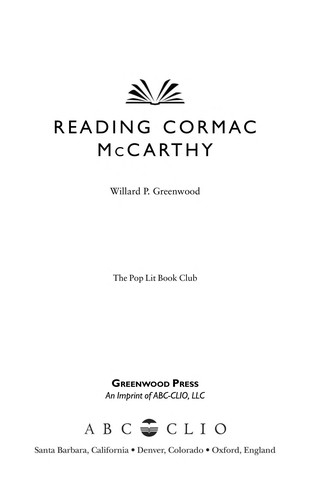 Reading Cormac McCarthy