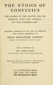The Ethics of Confucius