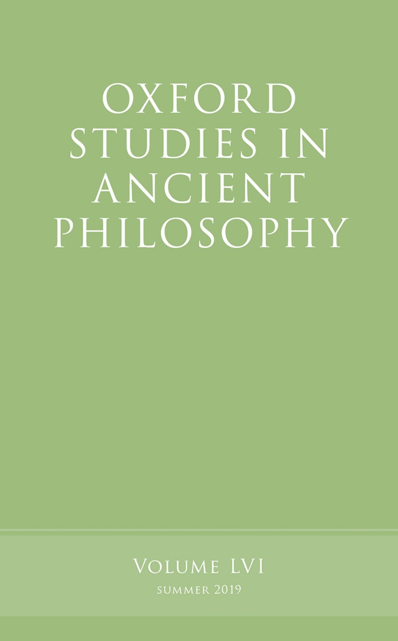 Oxford Studies in Ancient Philosophy
