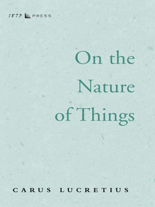 On the Nature of Things (Great Books in Philosophy)