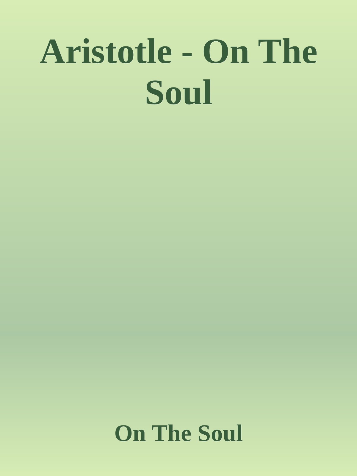 Themistius: On Aristotle on the Soul