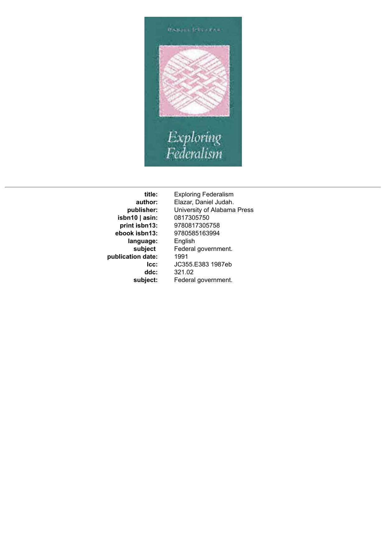 Exploring Federalism