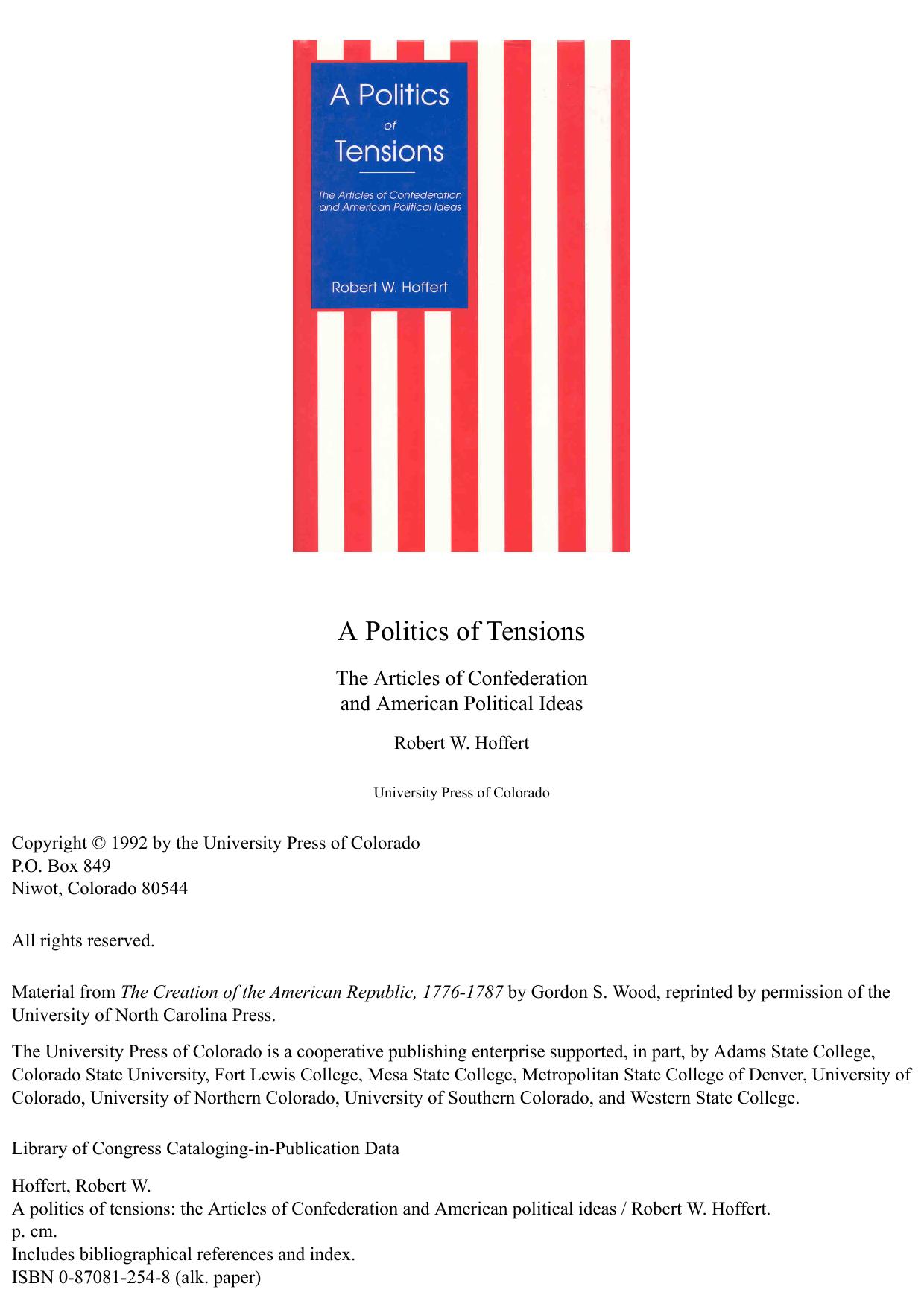 A politics of Tensions