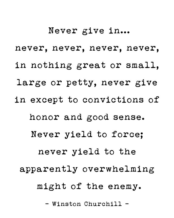 Never Give In!: Winston Churchill's Speeches
